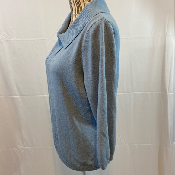 Alison Daley short sleeve sweater blue small cozy - Picture 6 of 9